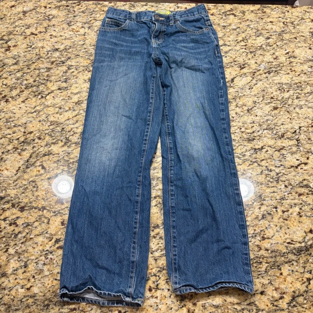 Old Navy Boys Straight Leg Jeans Size 12 Regular Medium Wash Blue Denim Pants
